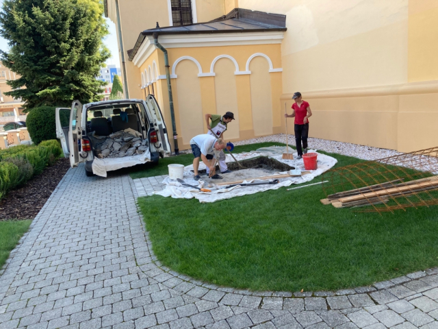 Obnovená socha sv. Antona Paduánskeho