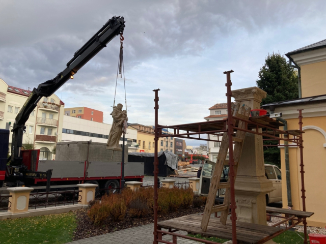 Obnovená socha sv. Antona Paduánskeho