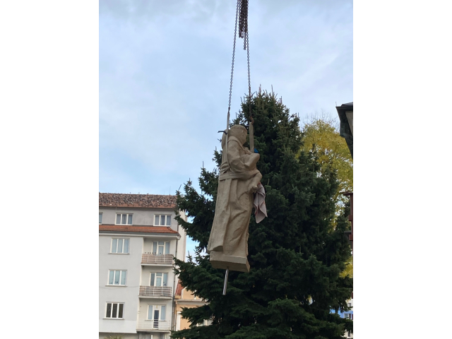 Obnovená socha sv. Antona Paduánskeho