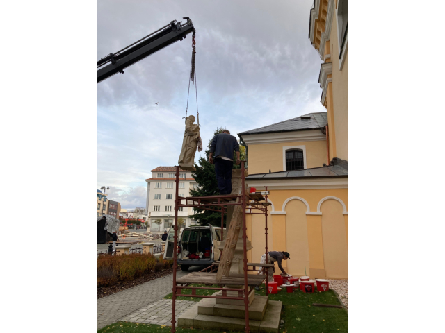 Obnovená socha sv. Antona Paduánskeho