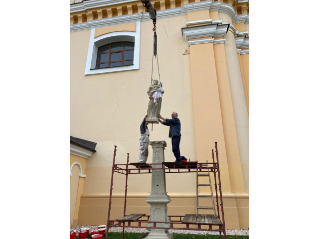 Obnovená socha sv. Antona Paduánskeho