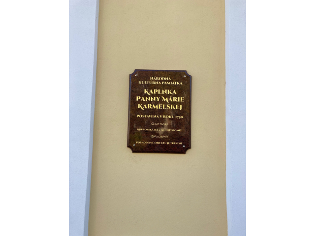 Zrenovovaný vonkajšok Kaplnky Panny Márie Karmelskej