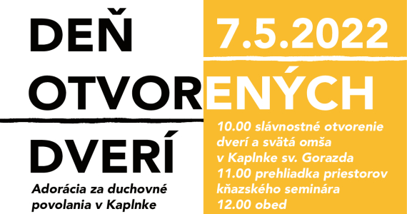 Kňazský seminár sv. Gorazda v Nitre pozýva na Deň otvorených dverí 7. mája 2022