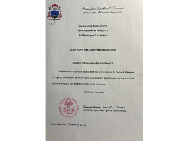 Relikviár sv. Floriána + stretnutie so spevokolom