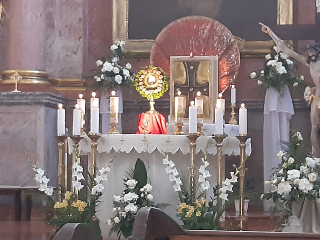 Relikviár sv. Floriána + stretnutie so spevokolom